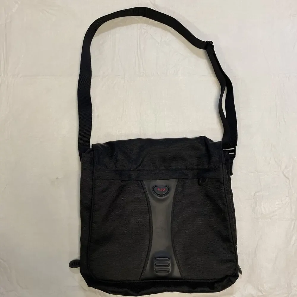 Tumi Alpha Bravo Barton Flap Crossbody Carry Bag Nylon Black